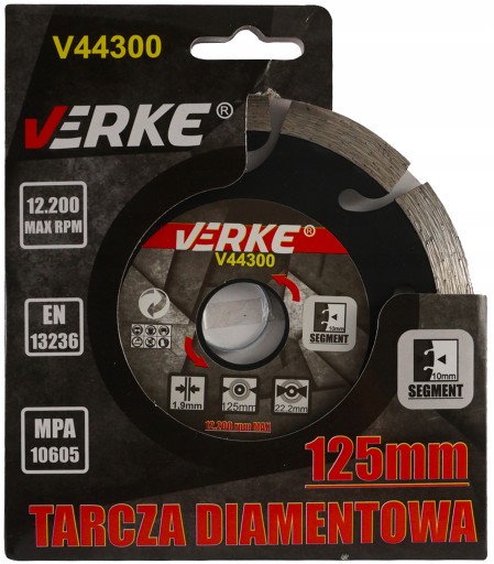 VERKE DIAMANTOVÝ KOTÚČ NA BETÓNOVÝ KOCKÝ 125x22,2