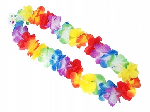 NÁHRDELNÍK HAWAIIAN FLOWERS HAVAJSKÁ VENČINA 100CM