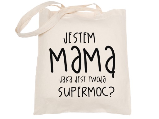 Bavlnená taška ku Dňu matiek - I AM A MATKA ecru