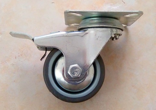 Kolieska priemer 50 mm, otočné nábytkové koliesko s brzdou