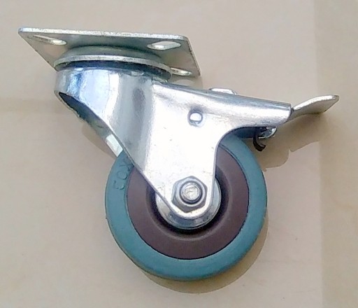 Kolieska priemer 50 mm, otočné nábytkové koliesko s brzdou
