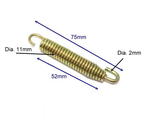 Výfukové potrubie pružina difúzora výfuku 75mm