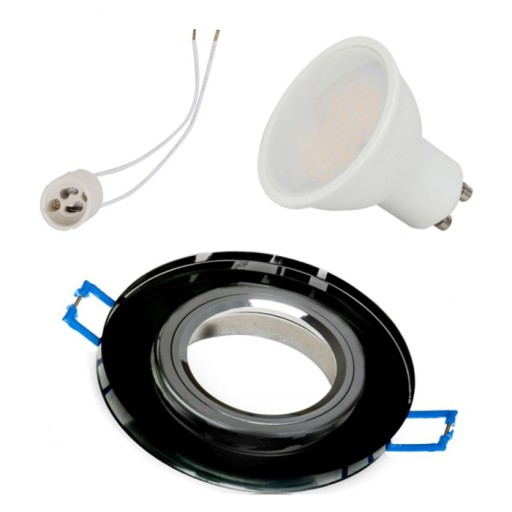SET skleneného stropného LED svietidla CT74 2W GU10