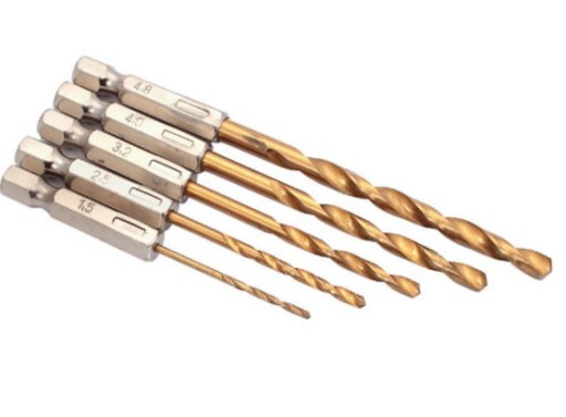 HSS KOVOVÉ VŔTAČKY PRE SKRUTKOVAČ 1/4' 1,5-4,8 mm