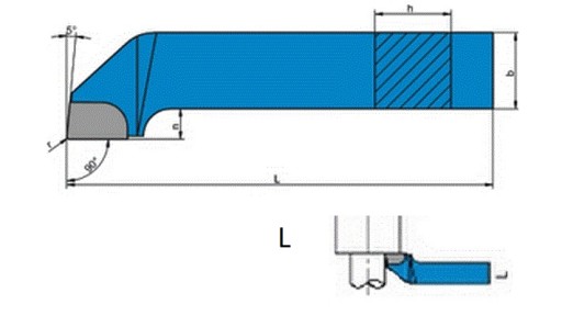 Bočný sústružnícky nôž ISO6L - DIN4980 10x10mm Ľavý