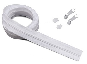 PÁSKA NA Zips, BIELY VYSTUŽENÝ Zips, 3MM + Zipsy