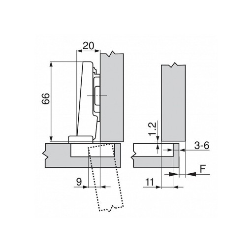BLUM záves rovný 100° 71M2550 CLIP