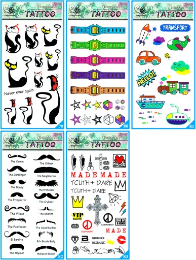 Nálepka na tetovanie DECALS Tattoos 83 vzorov