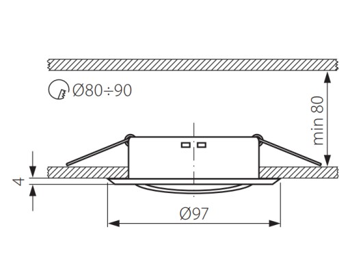 Objímka halogénovej žiarovky pre LED GU10 na 230V CT15