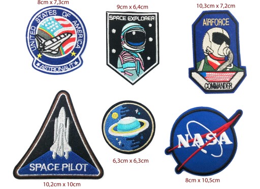 Nažehľovačky NASA TERMO SET 6 kusov