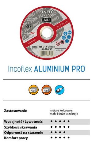 ALU PRO 125x1 INCO FLEX HLINÍKOVÉ REZNÉ KOTOUČE