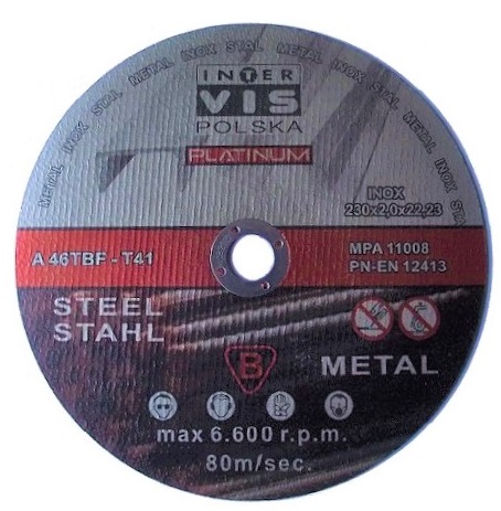 KOVOVÉ REZNÉ KOTOUČE 230x2,0 PLATINUM