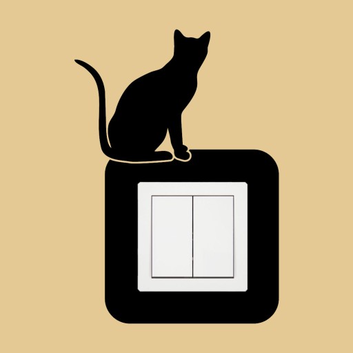 NÁLEPKA pod VYPÍNAČ, kontaktná zásuvka CAT, do obývačky