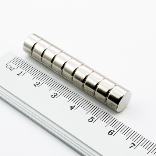 VALEC NEODYMOVÝ MAGNET 10x6 N38 SADA 6 ks
