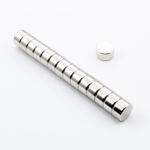 VALEC NEODYMOVÝ MAGNET 9x5 N38 SADA 8 KUSOV
