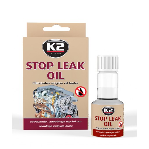 K2 Stop Leak Oil Tesnenie Zabraňuje úniku