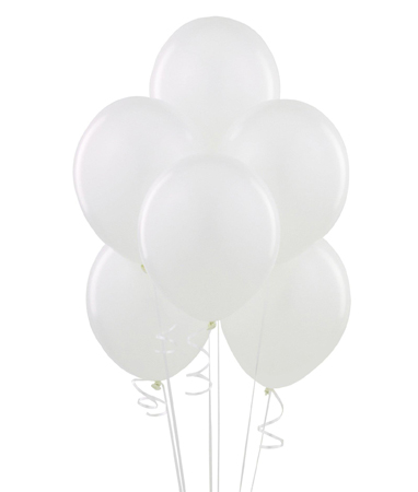 Latexové balóny Pastel WHITE Silvestrovský karneval Narodeniny 12 palcov 25 ks.