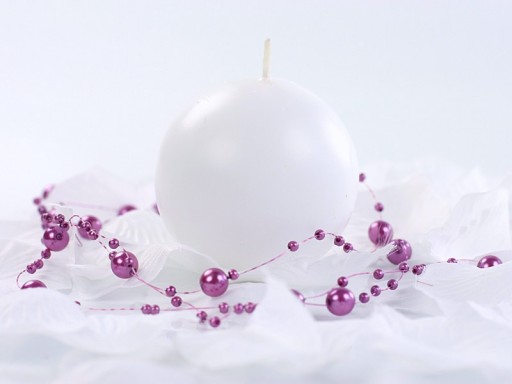 Globe Candle WHITE Candle -- Priemer 6cm