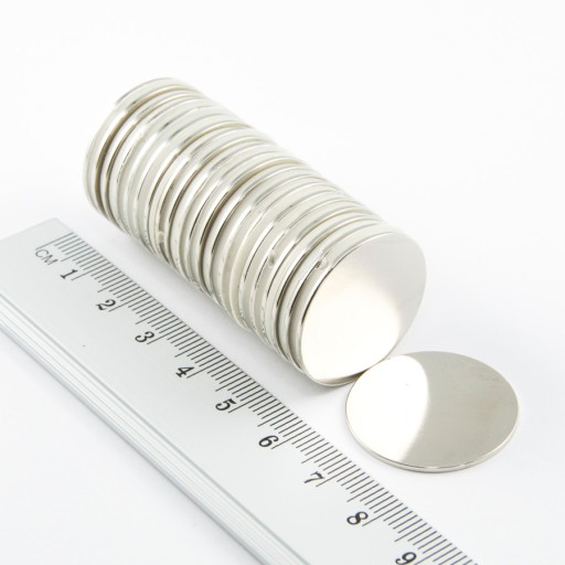 VALEC NEODYMIOVÝ MAGNET 25x1 N38 SADA 4 ks