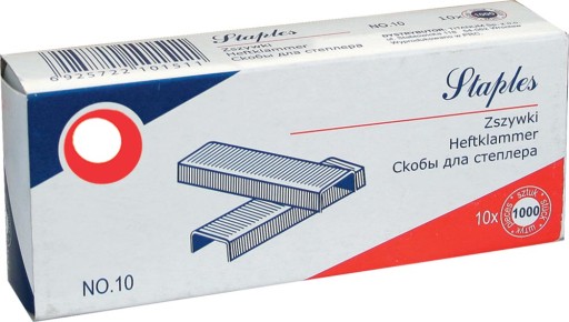 Malé kancelárske sponky č. 10 do zošívačky, 5 balení.