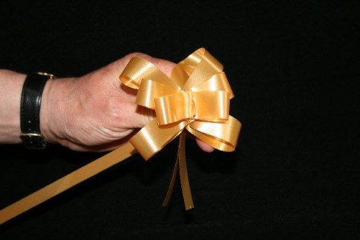 Stuhy, mašle, hotový, BIELY svadobný darček, 3 cm, 25 ks.