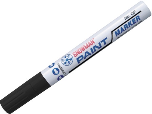 ČIERNY olejový popisovač na kov, sklo, gumu, papier, Snehuliak olejový popisovač 1,5-3mm