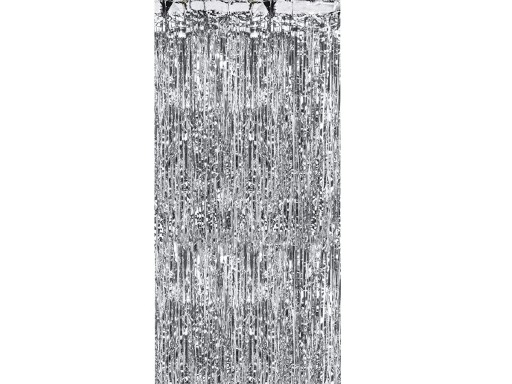 STRIEBORNÝ metalizovaný záves 90x250cm záves