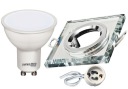 Sada GU10 5W + svietidlo LED sklo + objímka GU10