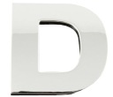 Nálepka Emblém Chrome 3D Číslo Písmeno Písmeno D