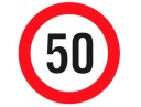 INFORMAČNÁ NÁLEPKA OBMEDZENIE RÝCHLOSTI 50 km/h