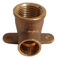 Medené koleno 15x1/2 GW s vešiakom s pazúrmi
