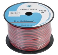 Káblový kábel reproduktora 2x 2,5 mm V METROCH (1448)
