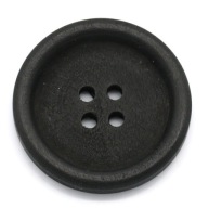 1ks drevený veľký okrúhly gombík 40mm čierny