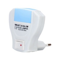 Mini mušľová nočná lampa 1,5W modrá s kontaktom