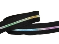 PÁSKA NA Zips Zips 5mm 1m ČIERNA/DÚHOVÁ FAR
