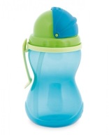 HRNKOVÁ FĽAŠA S TRUBKOU 370 ML 12M+ CANPOL BLUE