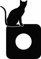NÁLEPKA pod VYPÍNAČ, kontaktná zásuvka CAT, do obývačky
