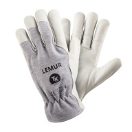 Montážne pracovné rukavice z kozej kože LEMUR, veľkosť 7