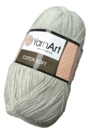 100g bavlnená priadza, akryl Cotton Soft, sivá 49