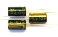 Kondenzátor 470uF/25V Low ESR Low ESR 105'C 3ks