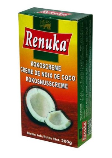 Kokosový krém v bloku, nerafinovaný 200g - Renuka