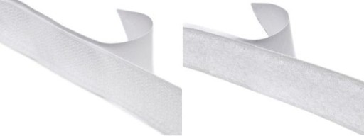 Páska na suchý zips, samolepiaci suchý zips 25mm - biela