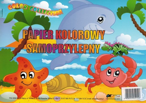 Zošit z farebných samolepiacich papierov, A5, 8