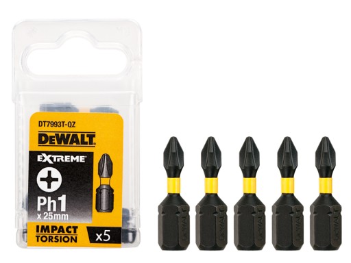 Nárazové hroty Dewalt, bity PH1x25mm Dewalt Dt7993T