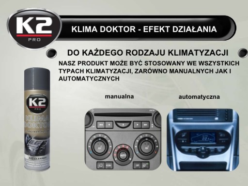 K2 KLIMA DOKTOR na dezinfekciu a odstraňovanie plesní z klimatizácie v automobiloch