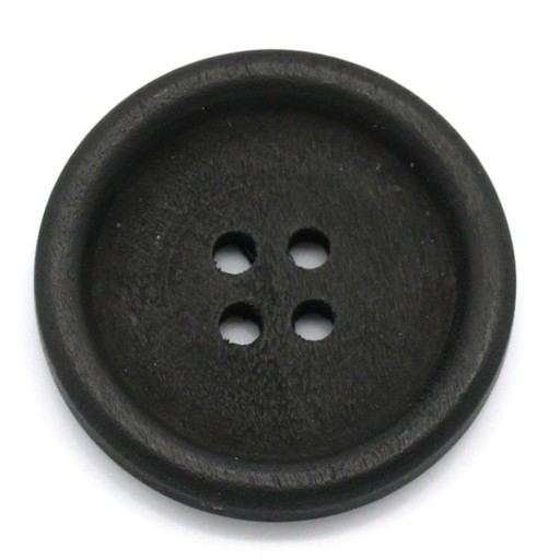 1ks drevený veľký okrúhly gombík 40mm čierny