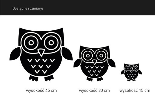 Nálepka na stenu SOVY, SOVY!! Veľký výber! 15 cm