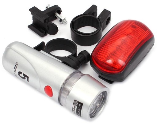 LED svetlo na bicykel, sada predných a zadných svetiel