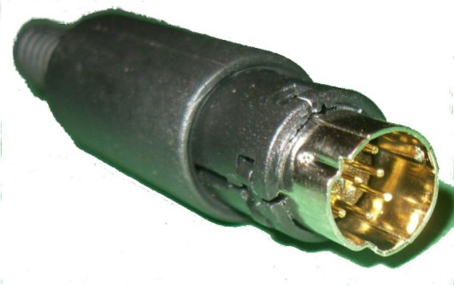 Mini DIN zástrčka 8 pin 8p pre montáž kábla (2579)