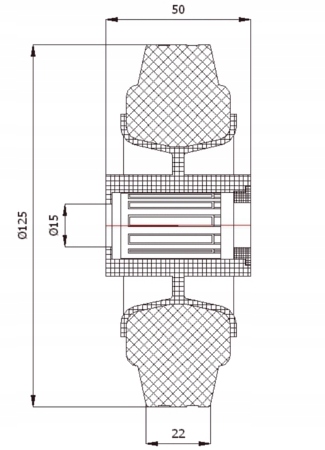 fi 125mm KOLESÁ KOLIESKA GUMOVÉ PLASTOVÉ -20TX